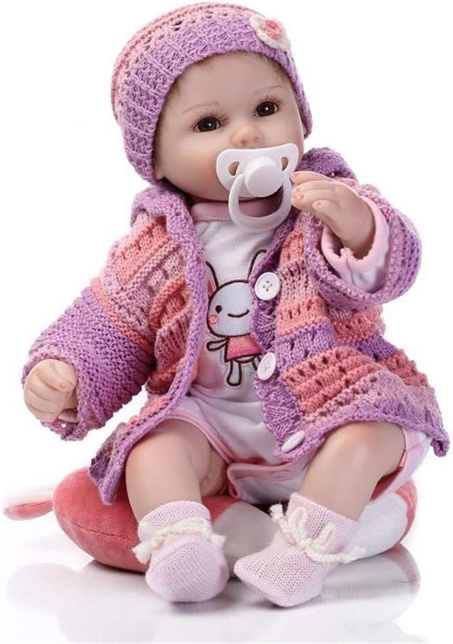 Prezzo LULU 18 '' Realistic Baby Reborn Dolls Girl Realistic Soft Silicone Babies Reborn Baby Doll Giocattoli per Bambini Regalo di Natale Offerte