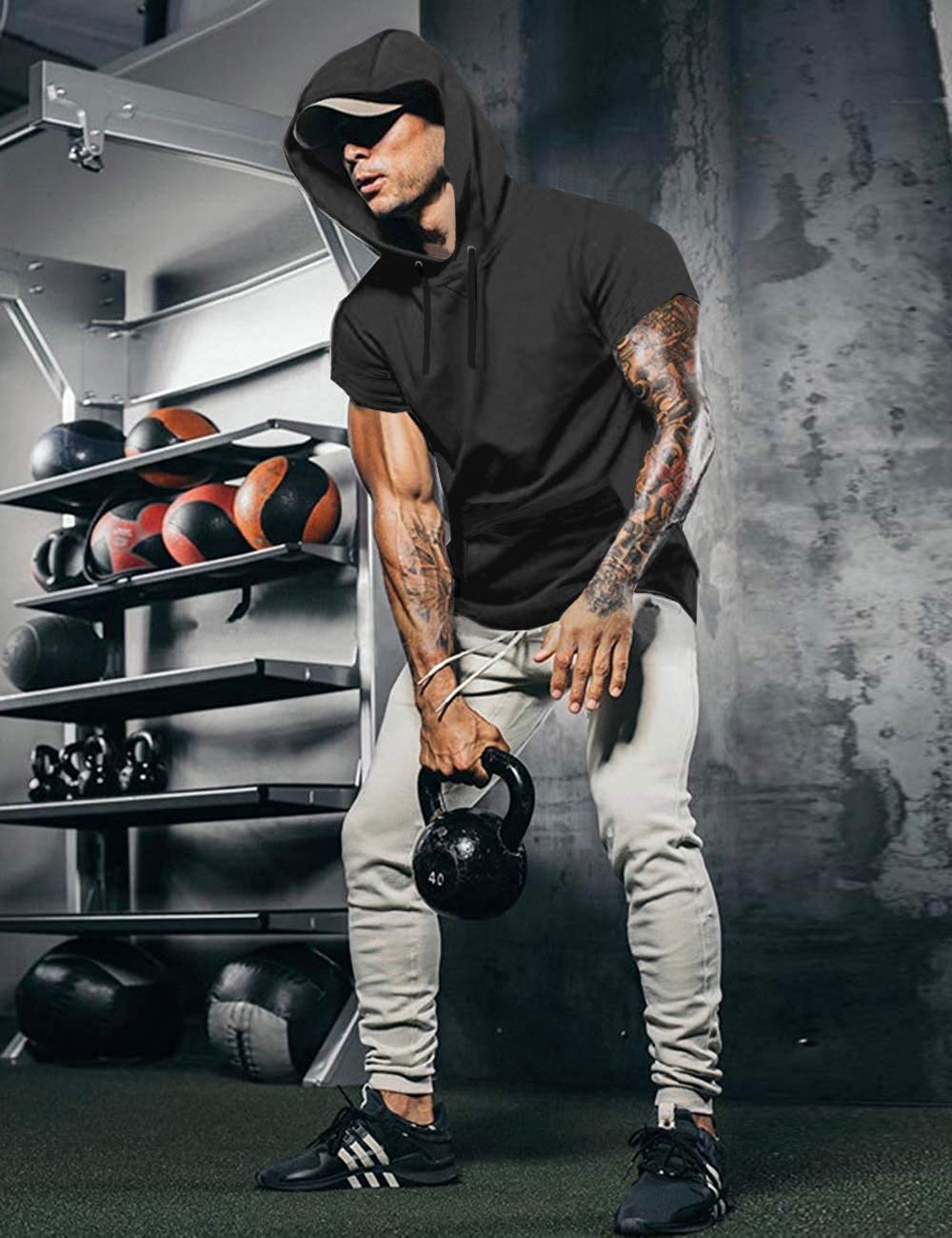 Short Sleeve Hoodie Workout
