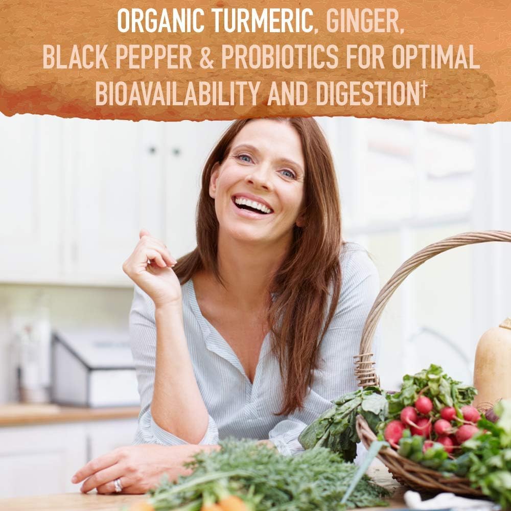 Garden of Life mykind Organics Maximum Strength Turmeric Joints & Mobility Support 30 Tablets - 500mg Curcumin (95% Curcuminoids) Black Pepper - Organic Non-GMO Vegan & Gluten Free Herbal Supplements: Health & Personal Care