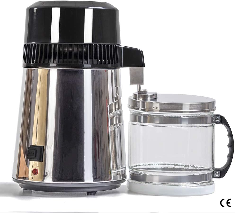 ZGOOD 750W 4L Pure Water Distiller Purifier Container Filter Distilled Water Device 304 Stainless Steel House Use 110V/220V