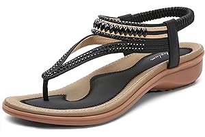 Littleplum Womens Sandals Comfort Arch Support Sandals Summer Walking Shoes Casual Ankle Elastic Flip Flops Shoes