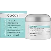 Pharmagel Glyco-8 Facial Moisturizer &ndash; Hydrating Glycolic Acid Face Cream with Vitamins C &amp; E for Combination Skin, Daily Exfoliating Moisturizer, 2 oz