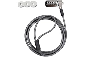 CLNYRWCB Laptop Cable Lock, 4 Digital Combination Lock, Security Computer Cable Lock for PC, Compatibles Notebooks and Other Devices