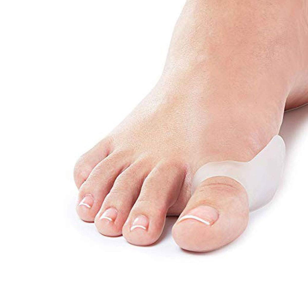 Pedimend Silicone Thumb Toe Straighteners (2 Pair) - Bunion Corrector Sleeve - Reduce Toe Friction - Hallux Valgus Corrector – Feet Health Care Tool - for Men and Women - Foot Care