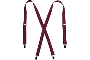CTM® Women's Elastic Clip-End 1 Inch Basic Suspenders