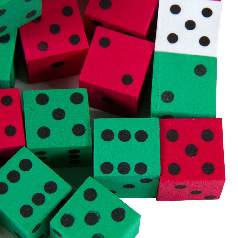 hand2mind Manipulite 3 Color Dot Dice, 5/8
