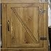 Home Accent Furnishings Tucker 58 Inch Barn Door Fireplace Tv Stand in Barnwood