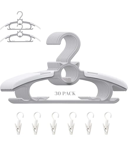 Uenhoy 10 Alfileres De Plástico Superfuertes, Clips De Gancho Para Lavandería, Ganchos Para Botas Para Armario, Ganchos Giratorios Para Colgar Botas Altas, Sombreros, Toallas, Ropa, Color Blanco