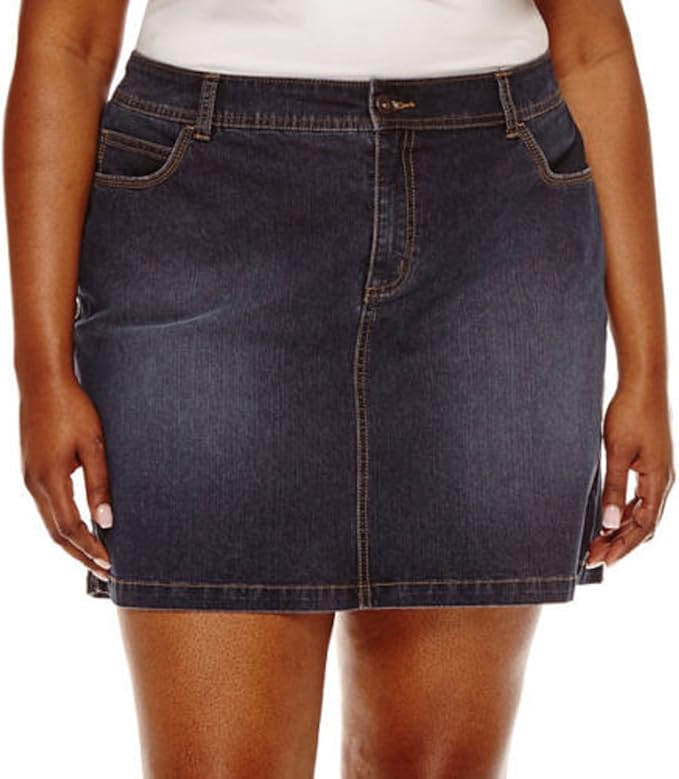 plus size jean skort