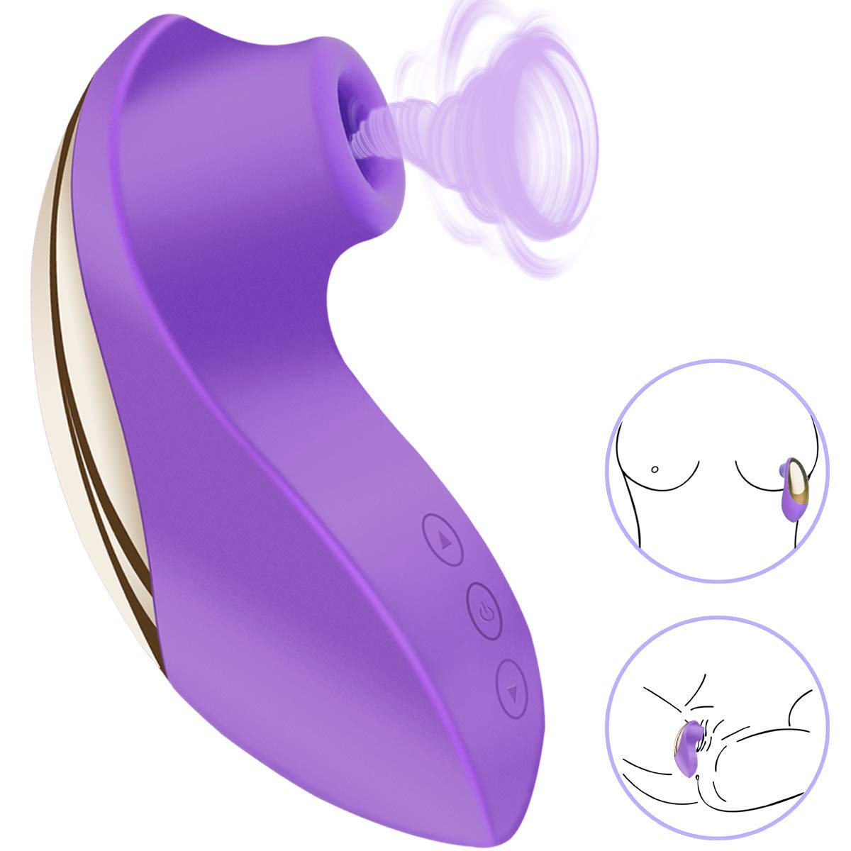 BOMBEX Clitoral Sucking Vibrator - Clit Sucker with 10 Frequencies| Waterproof Rechargeable Nipple Stimulator| Oral Sex Simulator Sex Toy for Women