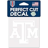 NCAA Texas A&M Aggies 4x4 Perfect Cut White Decal, One Size, Team Color