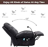 Merax Power Lift Recliner Chair with Heat & Massage for Seniors - Grey view 5