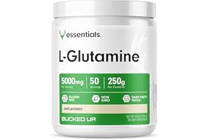 Bucked Up L-Glutamine (5000mg), Essentials (50 Servings, 250 Grams)