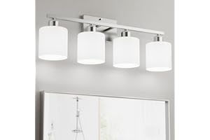 Dekang Bathroom Lights Over Mirror Brushed Nickel, Anti-Rust 4-Light Bathroom Vanity Light Fixtures, Modern 24Inches Wall Sco