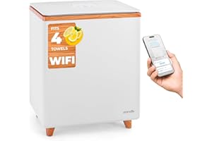 SereneLife WIFI Luxury Rectangle Towel Warmer - Spa & Bathroom Blanket Heater with Custom Fragrance, Auto Shut-Off, Fits 2 large Towels, Blankets, Bathrobes, PJ's - Perfect Gift for Him & Her