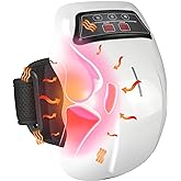 Bsteciar Heated Knee Massager, Heated Knee Braces with Adjustable Temperature & Vibration, Rechargeable Knee Massager with LED Screen & Heat