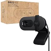 Logitech Brio 105 Full HD 1080p Business Webcam with Auto-Light Balance | 1080p with auto-light correction, built-in mic, privacy shutter, USB-C, compatible with Teams, Google Meet, Zoom and more