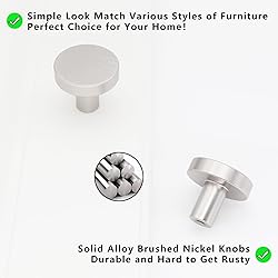 HANIHUA 10 Pack Brushed Nickel Cabinet Knobs