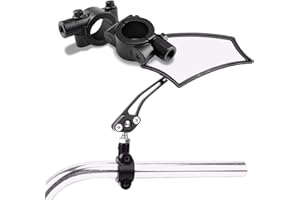 ASUBHA 2Pcs Motorcycle Rearview Mirror Mount Holder Clamp Adaptor, Aluminum 7/8" Handlebar Clamps 10MM Thread Holder Compatible with Yamaha Harley Honda Suzuki