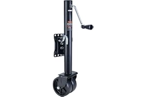 POPBULL 2000 Lbs Boat Trailer Jack with Wheels, 6" Dual Wheels, 12" Lift Trailer Jack, Galvanized Finish for Boats, Rvs, Trailers, and Other Scenarios Where Towing is Needed.