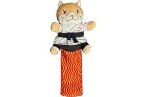 Karate Kitty Puppet: Cat Play Wrestling Glove with Protective Forearm Sleeve, Cat Dog Wrestling Toy Puppet Hand Biting with T