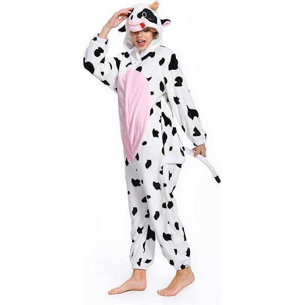 Pyjama Onesie Adulte Déguisement Dalmatien – Confortable, Chaud Et Parfait Pour Halloween & Noël