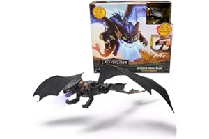 Dreamworks Dragons, How to Train Your Dragon, Ultimate Plasma Blast Toothless, 25” Wings with Lights & Sounds Action Figure, 