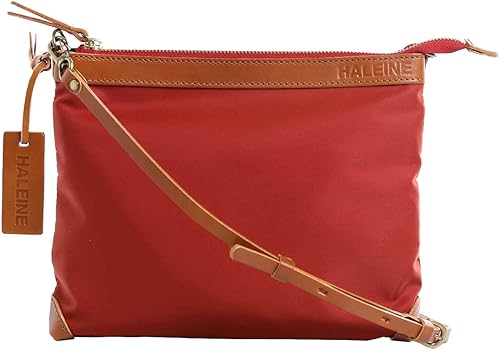 Amazon Co Jp Haleine 日本製 栃木レザー ナイロン サコッシュ メンズ 本革 ショルダーバッグ ガーベラ シューズ バッグ