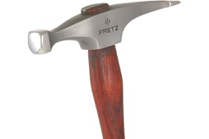 Fretz HMR-406 Precisionsmith Riveting/Texturing Hammer, for Metalsmiths, Jewelers and Jewelry Making - Rose Wood Handle, 420 Stainless Steel