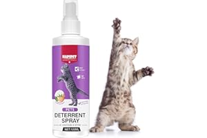 Yakitoko Cat Deterrent Spray, 120ML Cat Repellent Spray, Natural Cat Deterrent Indoor & Outdoor for Pet Behavior Training, Prevent Cats Scratching Furniture & Plants, Suitable for Cats & Dogs