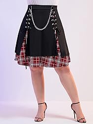 ROSE GAL Women's Plus Size Mini A-Line Gothic Skirt