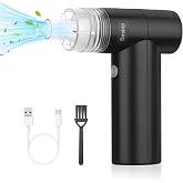 Bestrip Compressed Air Duster, 85000RPM Handheld Electric Air Duster, 4 Gears Adjustable Jet Dry Blower for Car Computer Keyboard Cleaning (Black)