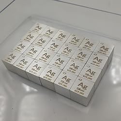 GOLEHS Silver (Ag) Density Cube, Laboratory-Grade