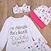 MA&BABY Newborn Infant Baby Boy Girl Famliy Saying Romper+ Pants+Headband+Hats Outfits (A~White, 0-6 Months)
