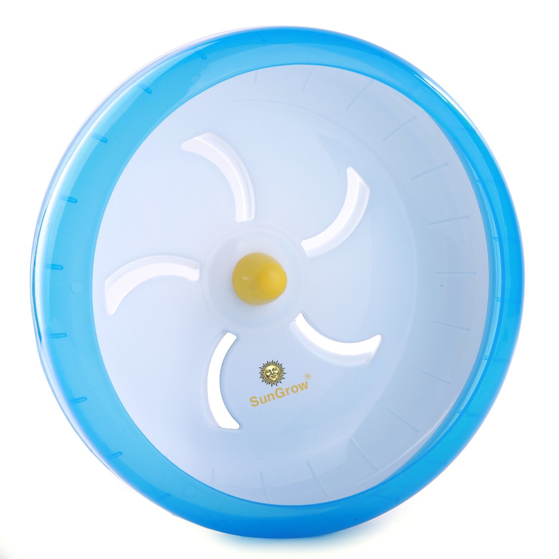 Fun Spinner Wheel for Small Pets -- Durable and Comfortable Spinning Exercise Toy from SunGrow - As Quiet as Library - Convenient 7” Diameter Perfect for Hamsters, Gerbils, Mice and Guinea Pigs