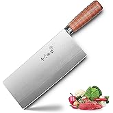 SHI BA ZI ZUO Meat Cleaver Professional Chef Knife Stainless Steel 8 Inch Butcher Knife Classic Balanced Full Tang Rosewood W