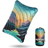 hotkoko Camping Pillow,Supportive Compressible Travel Pillow Large Size Lightweight Camp Pillow with Storage Bag for Camping,Hiking,Backpacking,Airplane