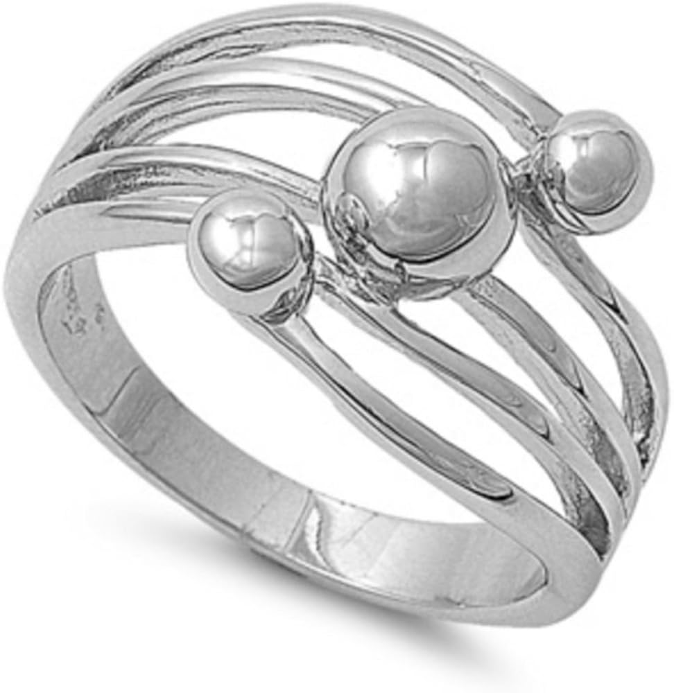 Rhodium Plated Brass Ring (R 1/2) Amazon.co.uk Jewellery