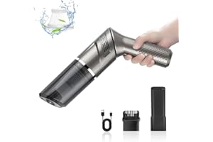 MZGO Car Vacuum Mini Vacuum Handheld Vacuum Cordless,120W Car Vacuum Cleaner High Power 90° Rotatable Handle Rechargeable Hand Vacuum Cordless Dry Wireless Portable Handheld Car Vacuum for Home/Car/Office
