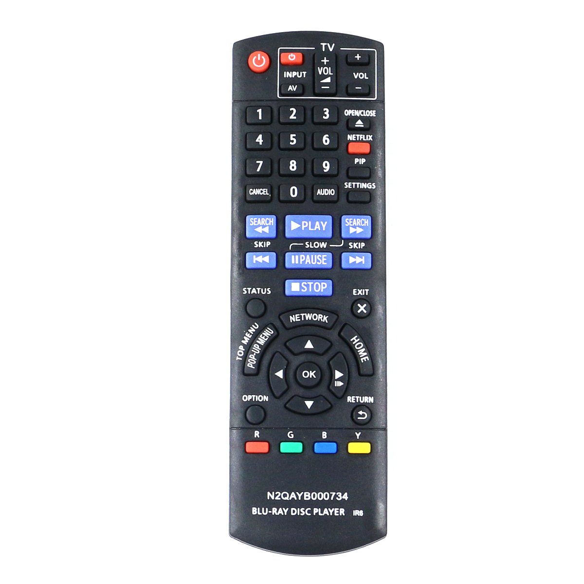 N2QAYB000734 Replace Remote Control -VINABTY N2QAYB000734 Remote Control Replacement For Panasonic Blu-Ray Disc Player DMP-DBS100 DMP-BD77 DMP-BD87 DMP-BD871 DMP-BD875 DMP-DB87P-K DMP-BD87-K DMP-BDT87