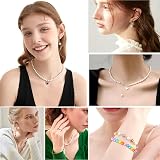 DTYDECLE 1680pcs Pearl Beads 6mm 28 Colors Glass Plastic Jewelry Making Kit view 6