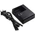 LP-E10 LC-E10 LC-E10C Quick Battery Charger for Canon: EOS Rebel T7 T6 T5 T3 T100 4000D 3000D 2000D 1500D 1300D 1200D 1100D DSLR Digital Camera Kiss X50 Battery Power Supply Cord