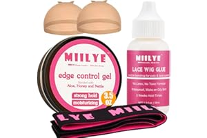 MIILYE Wig Glue for Front Lace Wig, Strong Hold Lace Glue for Wigs, Sweat Proof Lace Front Glue, Waterproof Bond Glue for Lace Wigs, Invisible Hair Glue for Wigs Bonding Adhesive, White