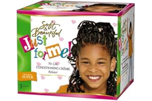 Soft & Beautiful Just For Me Regular Relaxer Kit - Coily Hair - Lotion - Chemically Active for Hair Straightening