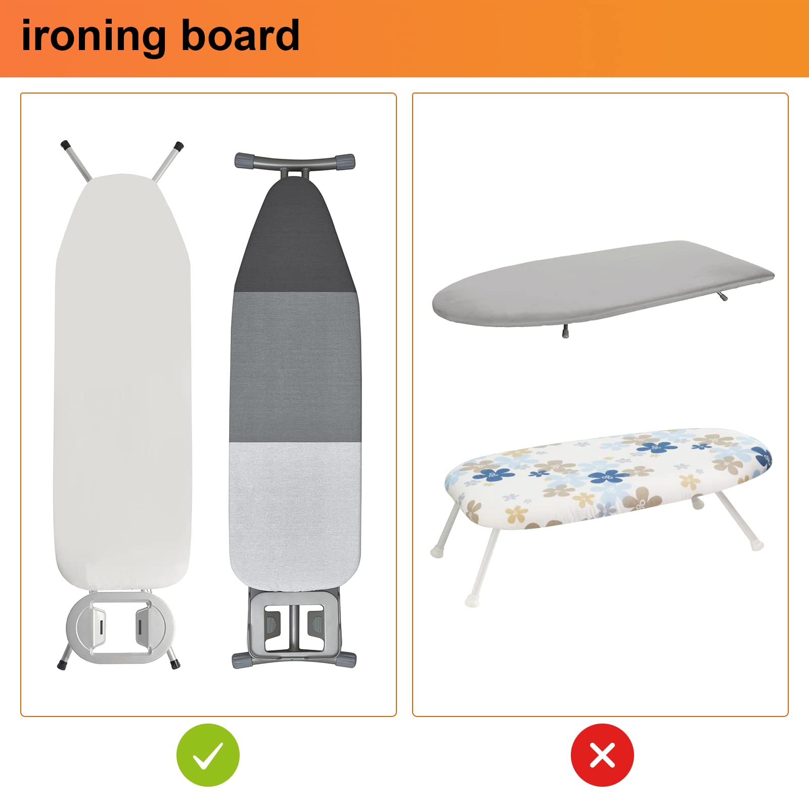 TJ.MOREE Wall Mount/Over The Door Ironing Board Holder with Large Storage Basket, Laundry Room Iron and Ironing Board Holder Storage Holder Black Middle