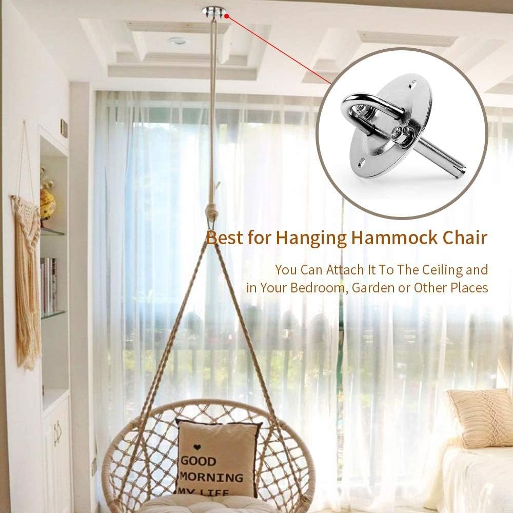 Nobrand Hanging Hook Stainless Steel Hanging Set For Yoga Swing Wall Ceiling Mount Bracket For Suspension Strap Trainer Amazon De Sport Freizeit