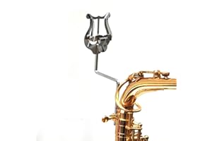 SLEERI Alto Saxophone Sheet Music Clip Stand Stainless Steel Sax Lyre Clamp-On Holder