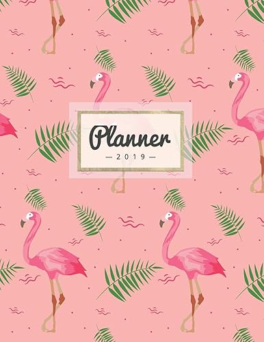 Download Planner 2019: Pink Flamingo Print | Weekly Calendar Schedule Organizer with Dot Grid Pages, Inspirational Quotes + To-Do Lists PDF