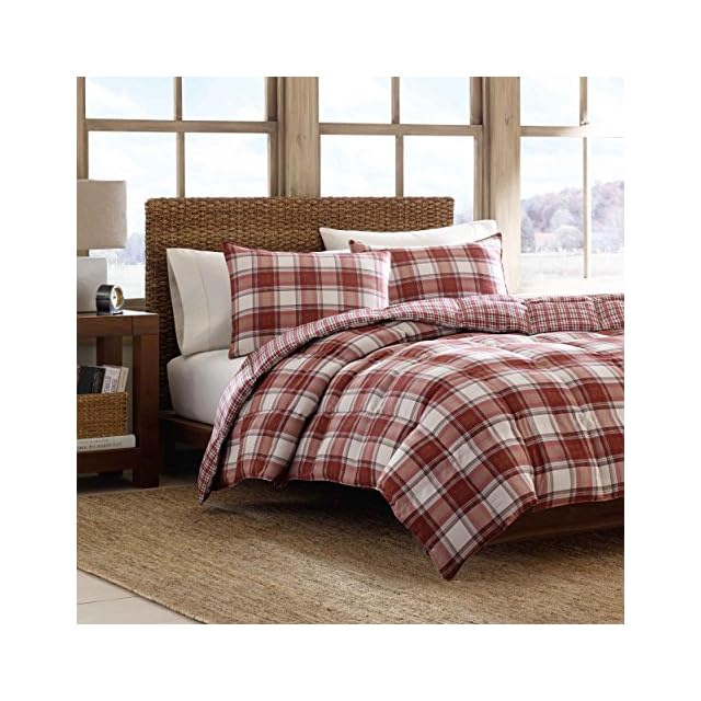 Eddie Bauer Edgewood Plaid Down Alternative Reversible Comforter Set