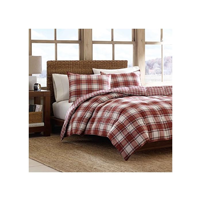 Eddie Bauer Edgewood Plaid Down Alternative Reversible Comforter Set